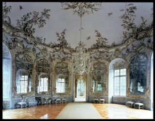 Sala Lustrzana, zaprojektowana przez François Cuvilliésa (1695-1768), ze stiukami Johanna Baptista Zimmermanna (1680-1758), 1734-37