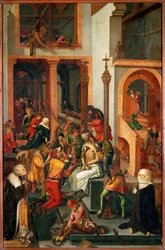 Szyderstwo z Chrystusa (tempera na drewnie)
