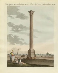 Kolumna pompejańska (kolorowy grawerunek)