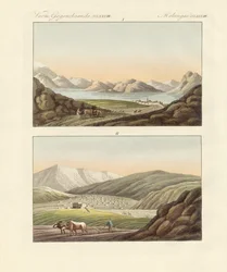 Morze Genezaretu (kolorowy grawerunek)