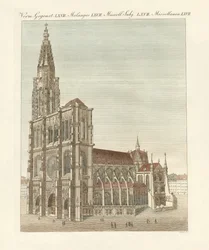 Minister w Strasburgu (kolorowy grawerunek)