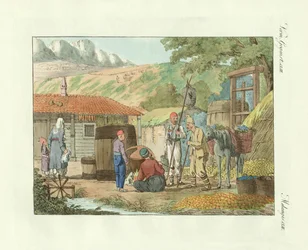 Mieszkańcy dolin na Półwyspie Krymskim (kolorowa grawerunek)