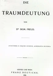 Strona tytułowa do Die Traumdeutung Sigmunda Freuda, wydana w 1899 (druk)