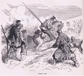 Pod ostrzałem, Cassells History of the War between France and Germany wydana przez Cassell and Company Limited, c.1890 (lito)
