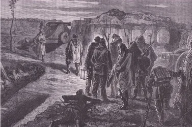 Na murach obronnych, Cassells History of the War between France and Germany opublikowany przez Cassell and Company Limited, c.1890 (lito)