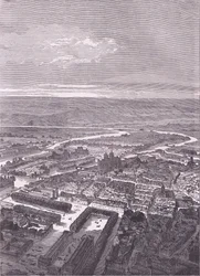 Widok Metz, Cassells History of the War between France and Germany opublikowany przez Cassell and Company Limited, c.1890 (lito)