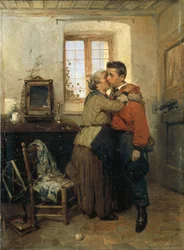 Odejście Garibaldino, Gerolamo Induno