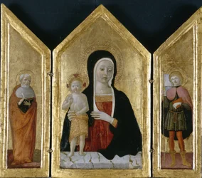 Madonna z Dzieciątkiem z dwoma świętymi, ok. 1500 (tempera na drewnie)
