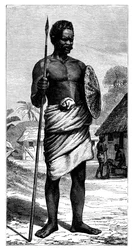 Wojownik Madagaskaru, XIX wiek.