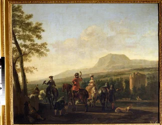 „Sokoła” (Sokoła) Obraz Gerrita Adriaensza Berckheyde (1638-1698) Muzeum Puszkina z XVII wieku Moskwa