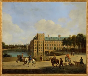 Binnenhof na Vijver w Hadze ... (obraz na płótnie)