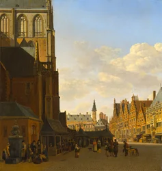 Targ rybny i Grote Kerk w Haarlemie, ok. 1675-1680