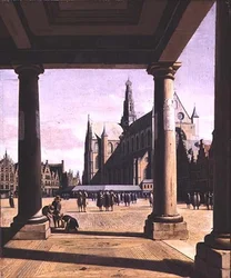 Widok na Haarlem z Groote Kerk