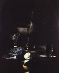 Martwa natura z kubkiem muszli Nautilus