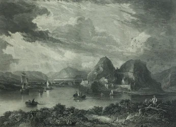 Zamek Dumbarton, c.1880 (grawerowanie)