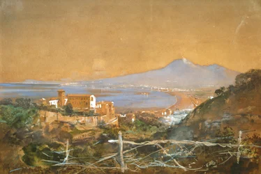 Zatoka Neapolitańska, Giacinto Gigante, akwarela