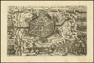 Agria - główne i ufortyfikowane miasto w Górnych Węgrzech oblężone przez turecką Cyssereite w 1596 r.