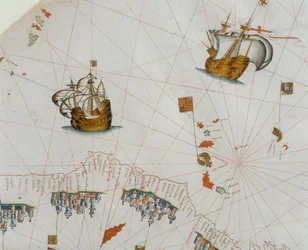 Mapa morska, szczegóły dotyczące Wysp Kanaryjskich, 1564 r.