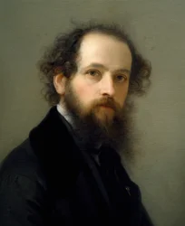 Autoportret, Giacomo Trecourt (1812-1882), olej na płótnie