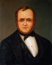 Portret włoskiego polityka Camillo Benso hrabiego Cavour (1810-1861) Obraz Giacomo Ulisse Borzino (XIX w.) XIX w. Słońce. 60x48,5 cm Geny, Museo del Risorgimento, nr inw. 734