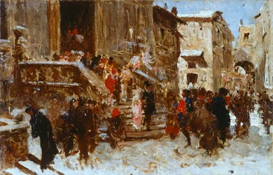 Wesele, Giacomo Di Chirico, olej na płótnie