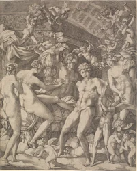 Wenus i Mars z amorkami i trzema łaskami