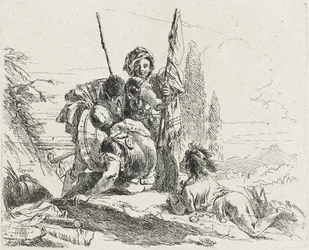 Trzej żołnierze i chłopiec, 1749