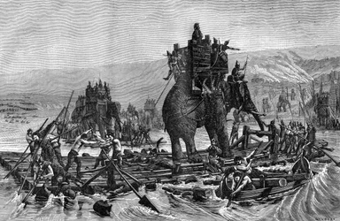 Hannibal przekraczający Rodan, 218 pne 1882-1884
