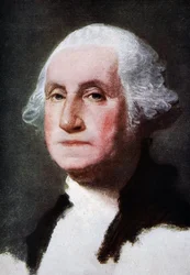 George Washington, reprodukowane w "The Outline of History: being a plain history of life and mankind" przez H.G. Wells, Londyn