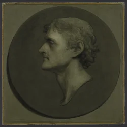 Thomas Jefferson (Portret medalionowy), 1805 (olej i jajko na papierze ułożone na płótnie)