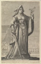 Francuska chrześcijanka Chrześcijanka i francuska dama, 1647. Twórcy: Gilles Rousselet, Abraham Bosse.
