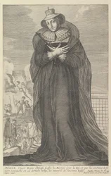 Marie Stuart, 1647. Twórcy: Gilles Rousselet, Abraham Bosse.