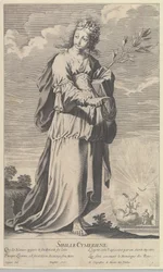 Sybilla kimeryjska, ca. 1635. Twórcy: Gilles Rousselet, Abraham Bosse.
