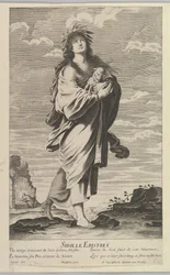 Sybilla erytrejska, ca. 1635. Twórcy: Gilles Rousselet, Abraham Bosse.