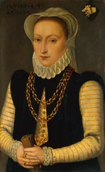 Portret szlachcianki (olej na panelu)
