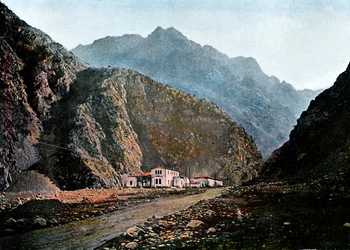Stacja na drodze wojskowej, Kaichaour, ok. 1890 r.