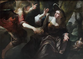Anioł ukazujący się Hagar i Izmaelowi, ok. 1640 (olej na płótnie)