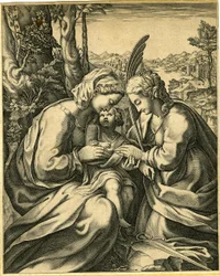 Giorgio Ghisi - Zaślubiny świętej Katarzyny, 1850,0413.130