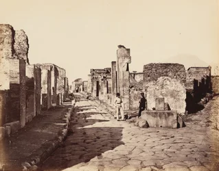 Strada di Sallustio, Pompei (Ulica Sallustio, Pompeje), ok. 1870 (zdjęcie)