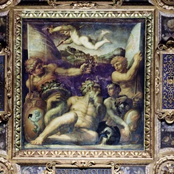 Alegoria regionów Cortona i Montepulciano z sufitu Salone dei Cinquecento, 1565 (panel)