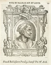 Mediolan, Biblioteca Braidense, Vite de piv excellent, Giorgio Vasari 1568, Baldassarre Peruzzi