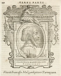 Mediolan, Biblioteca Braidense, Vite de piv excellent, Giorgio Vasari 1568, Francesco Mazzuoli zwany Il Parmigianino