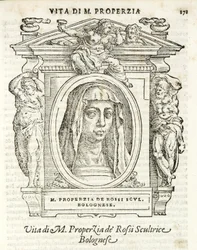 Mediolan, Biblioteca Braidense, Vite de piv excellent, Giorgio Vasari 1568, Properzia dè Rossi