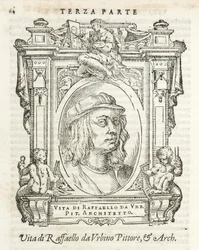 Mediolan, Biblioteca Braidense, Vite de piv excellent, Giorgio Vasari 1568, Raffello Sanzio da Urbino