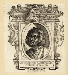 Portret Giorgione, włoskiego malarza szkoły weneckiej w okresie renesansu z Wenecji, ok. 1477-1510