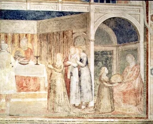 Uczta Heroda, fragment Salome, z kaplicy Peruzzi (fresk) (detal z 63332)