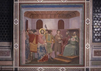 Chrystus przed Kajfaszem (Cristo davanti a Caifa), autor: Giotto
