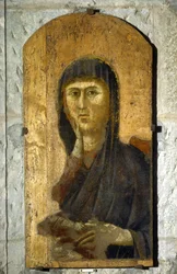 Madonna. Portret Dziewicy na złotym tle. Obraz namalowany przez Giotto di Bondone (1267 -1337), około 1290 roku. Tempera na drewnie. Rozmiar: 81,5 x 41 cm. Borgo San Lorenzo, Pieve.
1610