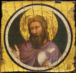 Święty Jan Chrzciciel – Giotto di Bondone (1266-1377). Tempera na panelu, ok. 1320, Ente Cassa di Risparmio, Florencja