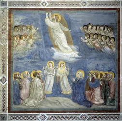 Wniebowstąpienie Chrystusa. Fresk autorstwa Giotto di Bondone (1267-1337)